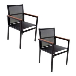 Kit 2 Cadeira Diamante Alumínio Sling Hotel Piscina Jardim - 1