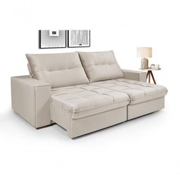 Sofá Cancún 2,30 3 Lugares Império Estofados Veludo Veludo Marfim 162 - 1 Sofá Cancún 2,30 3 Lugares Império Estofados Veludo Veludo Marfim 162 - 1