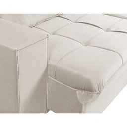 Sofá Cancún 2,30 3 Lugares Império Estofados Veludo Veludo Marfim 162 - 4 Sofá Cancún 2,30 3 Lugares Império Estofados Veludo Veludo Marfim 162 - 4