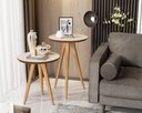 Ver imagem 3 de Jogo 2 Mesas Lateral e Apoio Redonda Pés Palito Elegance - Cores - Comprar Moveis em Casa: Off White
