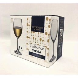 Conj 6 Taças Bohemia Titanium Sylvia Vinho Branco 250ml - 3