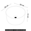 Ver imagem 4 de Cuba Pia para Banheiro Redonda 26cm Celine C08 Preto Granit - Mpozenato