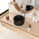 Ver imagem 5 de Cuba Pia para Banheiro Redonda 26cm Celine C08 Preto Granit - Mpozenato