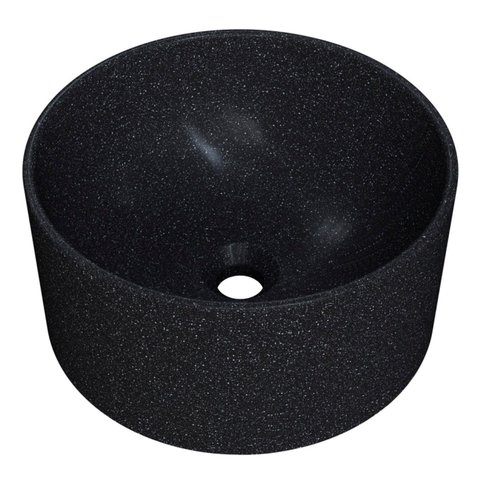 Cuba Pia para Banheiro Redonda 26cm Celine C08 Preto Granit - Mpozenato