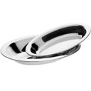Ver imagem 3 de 6 Travessas de Inox Ovais para Servir Porções Saladas 20cm Baixelas Fundas Pequenas Hercules