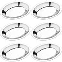 Ver imagem 1 de 6 Travessas de Inox Ovais para Servir Porções Saladas 20cm Baixelas Fundas Pequenas Hercules