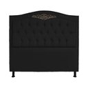 Ver imagem 3 de Cabeceira mais Calçadeira Casal King 195cm Para Cama Box Greta Suede Preto - DS Estofados