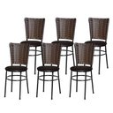 Ver imagem 1 de 6 Cadeiras para Mesa Preta Hawai Avelã Cor:marrom