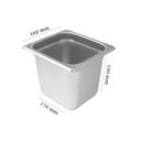 Ver imagem 2 de Cuba Gastronômica de Inox GN 1/6 de 150 mm FrigoPro