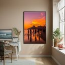 Ver imagem 2 de Quadro Decorativo Amigos em Ipanema - 70x50cm:moldura Preta