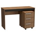 Ver imagem 1 de Mesa Escrivaninha e Gaveteiro para Escritorio B29 Mel Preto Novam