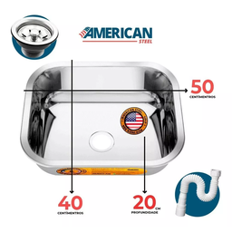 Tanque Inox 50x40 + Tanque S/esfregador Grande 304 - Sobrepo - 4