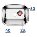 Ver imagem 3 de Tanque Inox 50x40 + Tanque S/esfregador Grande 304 - Sobrepo