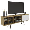 Ver imagem 6 de Rack para TV até 65 Polegadas 1 Porta 6 Nichos 175cm Turquia Estilo Retrô Cor Marrom/Branco -