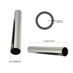 Tubo Inox - 22,00mm X 2,00mm - Polido - 304/l - C/c - 60 Cm - 2