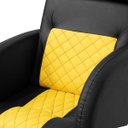 Ver imagem 5 de Cadeira Gamer Gladiator Reclinável Corino:corino Preto/amarelo