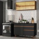 Ver imagem 1 de Cozinha Completa Reims com Armário e Balcão Preto Madesa