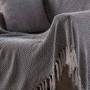 Ver imagem 2 de Manta Decorativa para Sofá Boho Hebrom Tabaco Fastlar Manta 100% Algodão 140x200cm