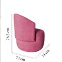 Ver imagem 6 de Poltrona Decorativa Beatriz Orgânica Veludo Rosa