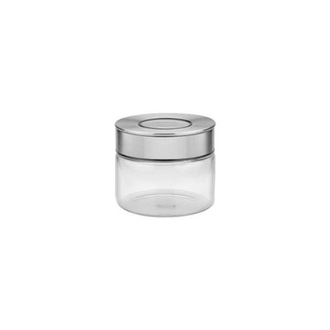 Pote de Vidro Tramontina Purezza Tampa de Inox 10 Cm 0,4 L