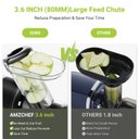 Ver imagem 6 de Amzchef Juicer Cold Press 5 em 1 com Moedor de Carne (preto Carvão)