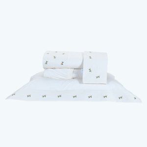 Roupa de Cama Casal Queen Ellora 200 Fios 100% Algodão 04 Peças - Palha