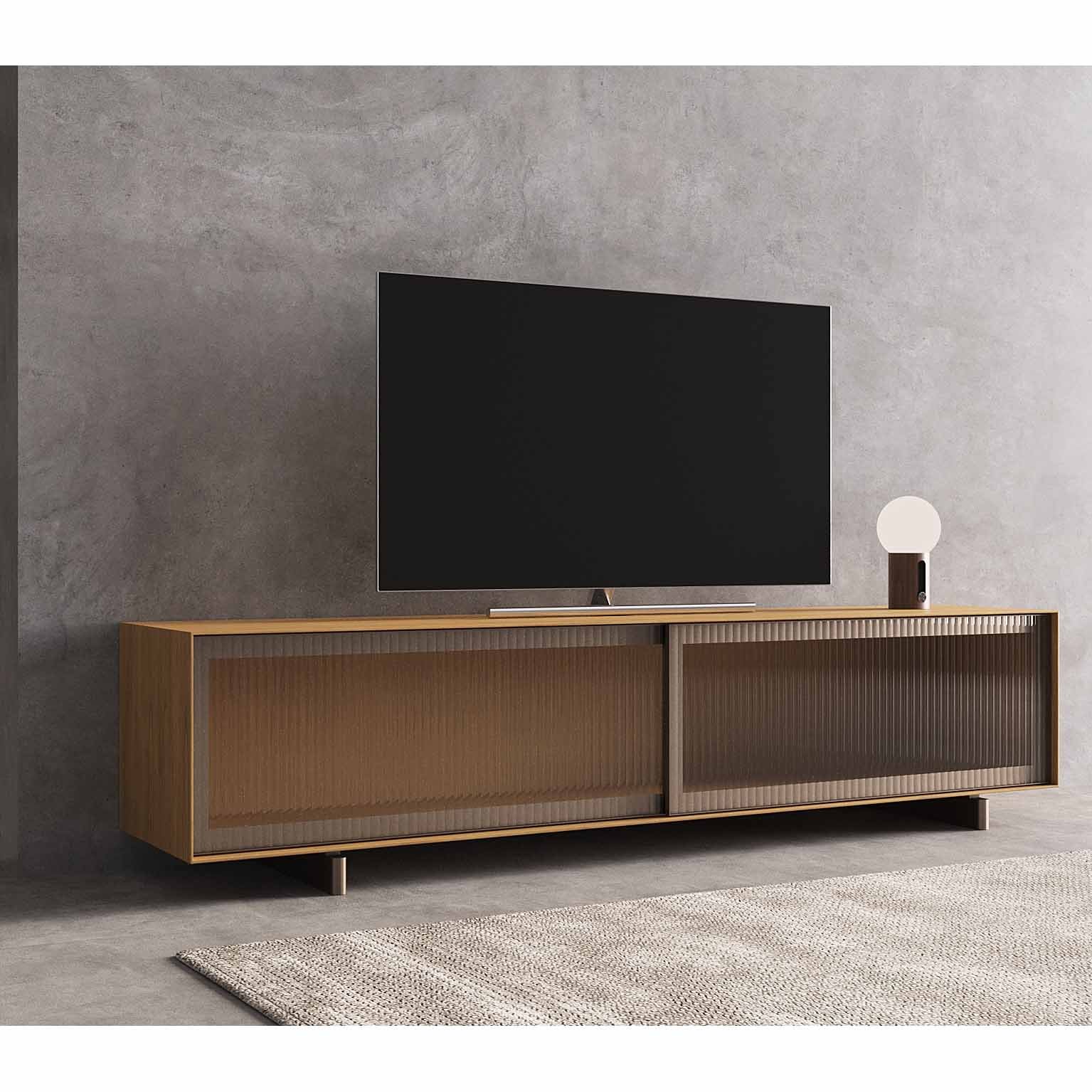 Buffet Rack Village 2 Portas Deslizantes com Vidro Canelado - Cl9025