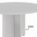Ver imagem 4 de Mesa Corporativa Circular 120 cm X 120 cm Pés Painel com Regulagem de Altura para 4 a 6 Pessoas F5