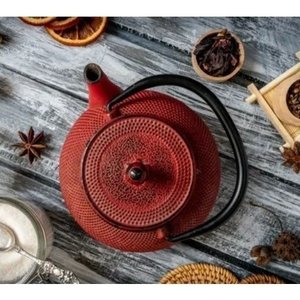 Chaleira de Ferro Fundido Retro Mta Vermelho
