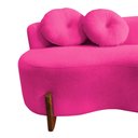 Ver imagem 7 de Namoradeira Sofá Feijão Lounge 120cm Orgânica Veludo Rosa Pink
