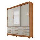 Ver imagem 1 de Guarda Roupa Casal Jequitibá 3 Portas 9 Gavetas com Espelho Cinamomo Fendi - Novo Horizonte