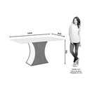 Ver imagem 6 de Conjunto: Mesa de Cozinha Luiza C/ Tampo de Vidro 160x90cm e 6 Cadeiras Vita Nature/off White -