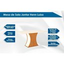 Ver imagem 3 de Conjunto: Mesa de Cozinha Luiza C/ Tampo de Vidro 160x90cm e 6 Cadeiras Vita Nature/off White -