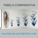 Ver imagem 2 de Adesivo Floral Boho Azul Estilo Nórdico 30x60 Minimalista Mod.04