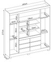 Ver imagem 4 de Guarda Roupa Casal C/espelho 4 Portas 7 Prateleiras 6 Gavetas 4 Cabideiros Pés em Pvc Cádis Demóbile