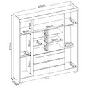 Ver imagem 4 de Guarda Roupa Casal C/espelho 4 Portas 7 Prateleiras 6 Gavetas 4 Cabideiros Pés em Pvc Cádis Demóbile