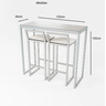 Bancada Cozinha Balcão Gourmet Pinus 2 Banquetas Pinus Pt - 3