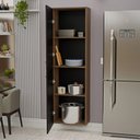 Ver imagem 2 de Paneleiro Modulado 2 Portas 15mm Cozinha Compacta - Nogal/preto