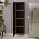 Ver imagem 3 de Paneleiro Modulado 2 Portas 15mm Cozinha Compacta - Nogal/preto