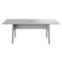 Ver imagem 4 de Mesa de Reunião 200cm para 8 Pessoas com Caixa de Tomadas Industrial Executive Cinza