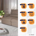 Ver imagem 4 de Sofá Retrátil Reclinável Aconchego 2,70m Bouclê