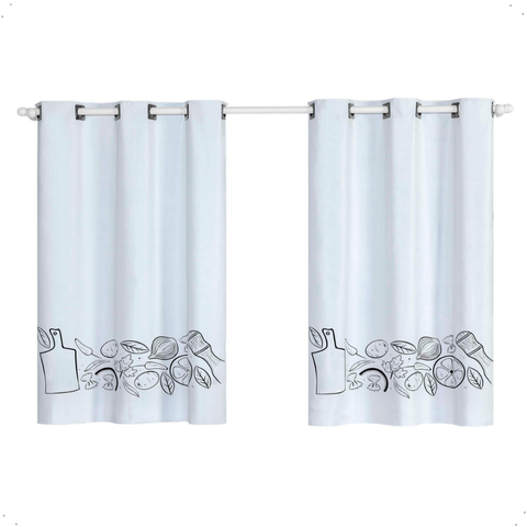 Cortina Blackout P Cozinha Pvc 2,20 X 1,30 Corta Luz Charme e Conforto Garantido