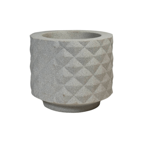 Vaso de Polietileno Redondo RECONCAVO N 30 MINI Vasap cor Branco Mármore