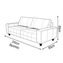 Ver imagem 4 de Sofá Decorativo Sala de Estar Asgand 4 Lugares 240cm Bipartido Couro Fendi - Mozzelar