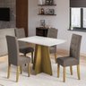 Mesa de Jantar Estônia Light com 4 Cadeiras Dobuê Movelaria - 1