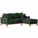 Ver imagem 4 de Sofá Beny com Chaise Direita, 2,00x1,40m, 3 Lugares, Linho, Base em Madeira.