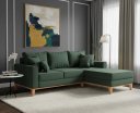 Ver imagem 1 de Sofá Beny com Chaise Direita, 2,00x1,40m, 3 Lugares, Linho, Base em Madeira.
