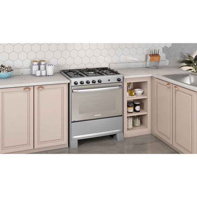 Fogão Select Prata Mesa Inox 5 Queimadores Bivolt Fgisl510prix Suggar - 2