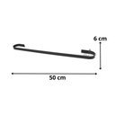 Ver imagem 4 de Suporte Porta Toalha Banho Parede Banheiro Quadrado Preto