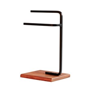 Porta Toalha de Bancada Level Preto Base em Peroba - Harmônica Móveis